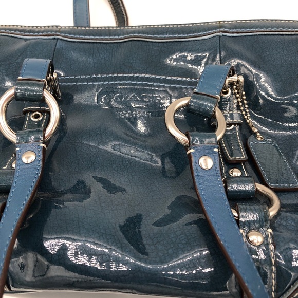👛HP👛Coach Patent Leather Satchel Shoulder Tote - Picture 5 of 8